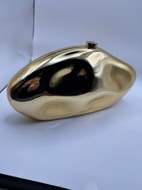 Cult Gaia The Caldera Metallic Clutch Bag